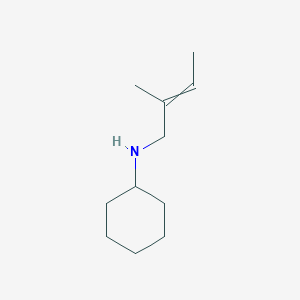 molecular formula C11H21N B15471385 N-(2-Methylbut-2-en-1-yl)cyclohexanamine CAS No. 51827-41-9