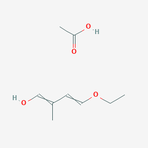 molecular formula C9H16O4 B15471392 Acetic acid;4-ethoxy-2-methylbuta-1,3-dien-1-ol CAS No. 51575-65-6