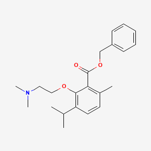 molecular formula C22H29NO3 B15471459 benzyl 2-[2-(dimethylamino)ethoxy]-6-methyl-3-propan-2-ylbenzoate CAS No. 53206-75-0