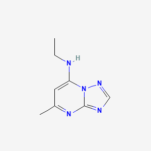molecular formula C8H11N5 B15471537 N-ethyl-5-methyl-[1,2,4]triazolo[1,5-a]pyrimidin-7-amine CAS No. 51806-90-7