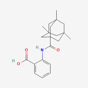 molecular formula C21H27NO3 B15471601 Anthranilic acid, N-(1,5,7-trimethyl-3-adamantylcarbonyl)- CAS No. 50741-82-7