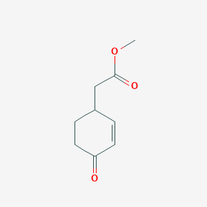 molecular formula C9H12O3 B15471627 2-Cyclohexene-1-acetic acid, 4-oxo-, methyl ester CAS No. 52294-81-2