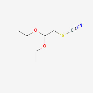 molecular formula C7H13NO2S B15471753 2,2-Diethoxyethyl thiocyanate CAS No. 38342-01-7