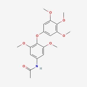 molecular formula C19H23NO7 B15471879 N-[3,5-dimethoxy-4-(3,4,5-trimethoxyphenoxy)phenyl]acetamide CAS No. 51318-81-1