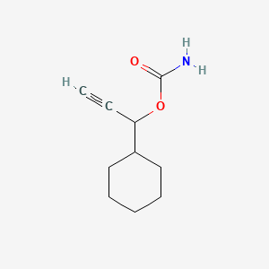 molecular formula C10H15NO2 B15471887 alpha-Ethynylcyclohexanemethanol carbamate CAS No. 41416-61-9