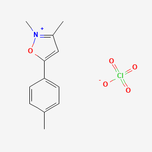 molecular formula C12H14ClNO5 B15471948 2,3-Dimethyl-5-(4-methylphenyl)-1,2-oxazol-2-ium perchlorate CAS No. 52063-19-1