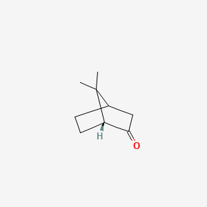 molecular formula C9H14O B15471955 Bicyclo[2.2.1]heptan-2-one, 7,7-dimethyl-, (1R)- CAS No. 40550-41-2