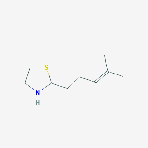 molecular formula C9H17NS B15472007 2-(4-Methylpent-3-en-1-yl)-1,3-thiazolidine CAS No. 51859-77-9