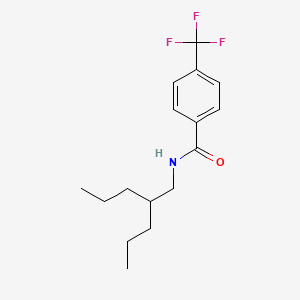 molecular formula C16H22F3NO B15472233 N-(2-Propylpentyl)-4-(trifluoromethyl)benzamide CAS No. 40755-32-6