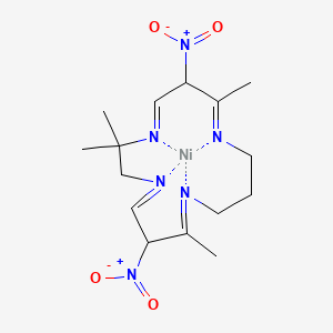molecular formula C15H24N6NiO4 B15472282 Nickel;2,2,7,13-tetramethyl-6,14-dinitro-1,4,8,12-tetrazacyclopentadeca-4,7,12,15-tetraene CAS No. 38402-71-0