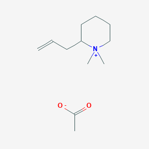molecular formula C12H23NO2 B15472294 Piperidinium, 1,1-dimethyl-2-(2-propenyl)-, acetate CAS No. 51862-05-6