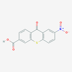 molecular formula C14H7NO5S B15472408 7-Nitro-9-oxo-9H-thioxanthene-3-carboxylic acid CAS No. 51762-64-2