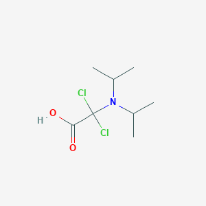 molecular formula C8H15Cl2NO2 B15472427 Dichloro[di(propan-2-yl)amino]acetic acid CAS No. 37025-28-8