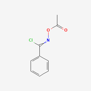 molecular formula C9H8ClNO2 B15472517 N-(Acetyloxy)benzenecarboximidoyl chloride CAS No. 51981-68-1
