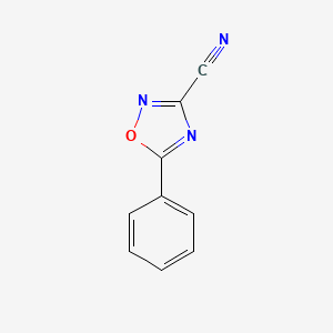 molecular formula C9H5N3O B15472593 5-Phenyl-1,2,4-oxadiazole-3-carbonitrile CAS No. 40367-62-2