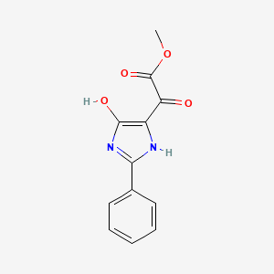 molecular formula C12H10N2O4 B15472663 Methyl 5-hydroxy-alpha-oxo-2-phenyl-1H-imidazole-4-acetate CAS No. 40312-23-0