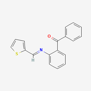 molecular formula C18H13NOS B15472668 Phenyl(2-((2-thienylmethylene)amino)phenyl)methanone CAS No. 41242-38-0