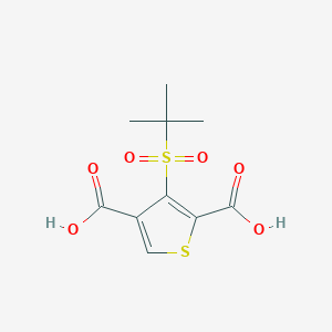 molecular formula C10H12O6S2 B15472712 3-(2-Methylpropane-2-sulfonyl)thiophene-2,4-dicarboxylic acid CAS No. 51285-56-4