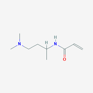 molecular formula C9H18N2O B15472787 N-[4-(Dimethylamino)butan-2-yl]prop-2-enamide CAS No. 43078-34-8