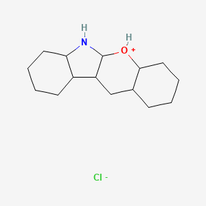 molecular formula C15H26ClNO B15472803 Hexadecahydro[1]benzopyrano[2,3-b]indol-5-ium chloride CAS No. 37719-76-9