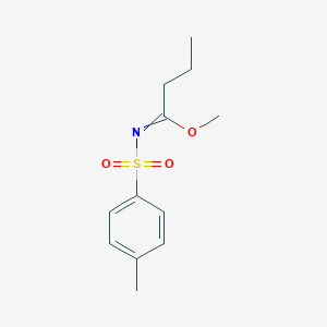 molecular formula C12H17NO3S B15472805 Methyl N-(4-methylbenzene-1-sulfonyl)butanimidate CAS No. 38383-80-1