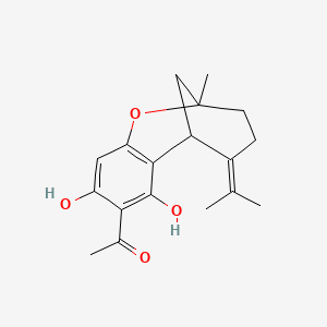 molecular formula C18H22O4 B15472826 delta4(8)-Desbenzylidenerubabine CAS No. 43230-46-2