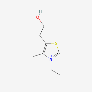 molecular formula C8H14NOS+ B15472966 Thiazolium, 3-ethyl-5-(2-hydroxyethyl)-4-methyl- CAS No. 45892-42-0