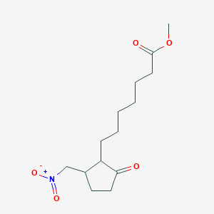 molecular formula C14H23NO5 B15473249 Methyl 7-[2-(nitromethyl)-5-oxocyclopentyl]heptanoate CAS No. 41300-41-8