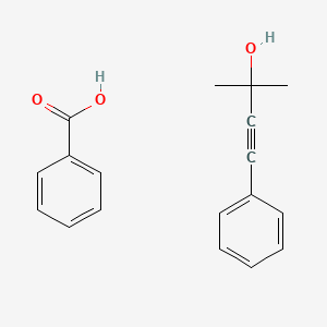 molecular formula C18H18O3 B15473256 Benzoic acid;2-methyl-4-phenylbut-3-yn-2-ol CAS No. 41930-23-8