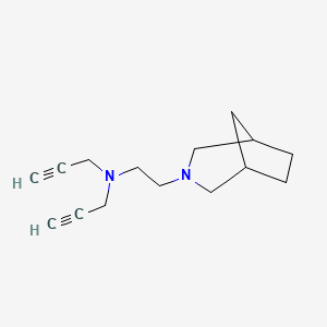 molecular formula C15H22N2 B15473288 N,N-Di-2-propynyl-3-azabicyclo(3.2.1)octane-3-ethanamine CAS No. 35883-43-3
