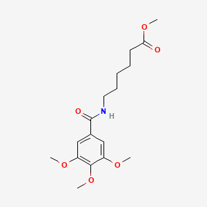 molecular formula C17H25NO6 B15473331 Methyl 6-(3,4,5-trimethoxybenzamido)hexanoate CAS No. 50348-25-9