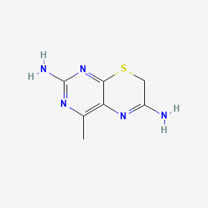 molecular formula C7H9N5S B15473377 7H-Pyrimido(4,5-b)(1,4)thiazine, 2,6-diamino-4-methyl- CAS No. 37489-29-5