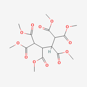 molecular formula C16H22O12 B15473390 Hexamethyl butane-1,1,2,3,4,4-hexacarboxylate CAS No. 40853-30-3