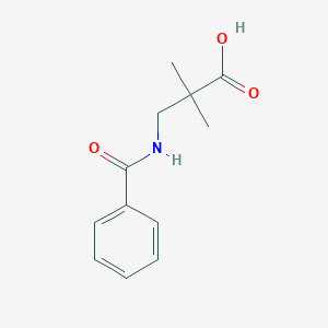 molecular formula C12H15NO3 B15473453 3-Benzamido-2,2-dimethylpropanoic acid CAS No. 50547-91-6