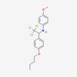 molecular formula C19H22Cl3NO2 B15473471 N-[1-(4-butoxyphenyl)-2,2,2-trichloroethyl]-4-methoxyaniline CAS No. 38767-07-6