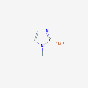 molecular formula C4H5LiN2 B15473551 Lithium, (1-methyl-1H-imidazol-2-yl)- CAS No. 51081-36-8
