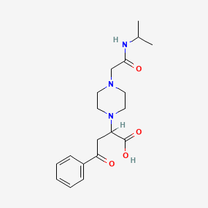 molecular formula C19H27N3O4 B15473578 alpha-(Isopropylaminocarbonylmethyl-4 piperazino-1) beta-benzoyl propionique acide [French] CAS No. 40513-14-2