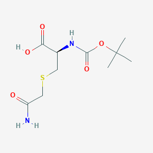 molecular formula C10H18N2O5S B15473621 S-(2-Amino-2-oxoethyl)-N-(tert-butoxycarbonyl)-L-cysteine CAS No. 41117-59-3