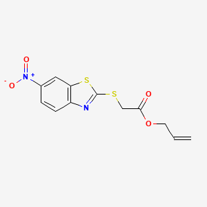 molecular formula C12H10N2O4S2 B15473628 Prop-2-en-1-yl [(6-nitro-1,3-benzothiazol-2-yl)sulfanyl]acetate CAS No. 51618-18-9