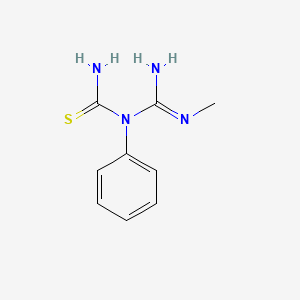 molecular formula C9H12N4S B15473629 N-(N'-Methylcarbamimidoyl)-N-phenylthiourea CAS No. 46253-80-9