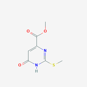molecular formula C7H8N2O3S B15473707 Methyl 2-(methylsulfanyl)-6-oxo-3,6-dihydropyrimidine-4-carboxylate CAS No. 39185-64-3