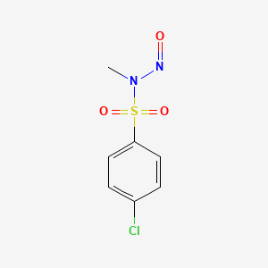 molecular formula C7H7ClN2O3S B15473731 Benzenesulfonamide, 4-chloro-N-methyl-N-nitroso- CAS No. 40915-75-1