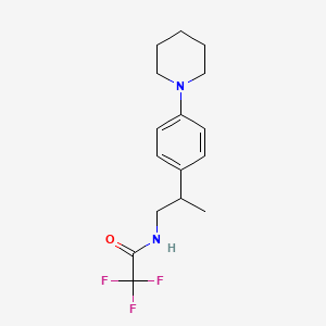 molecular formula C16H21F3N2O B15473735 N-(beta-Methyl-4-piperidinophenethyl)-2,2,2-trifluoroacetamide CAS No. 38591-47-8