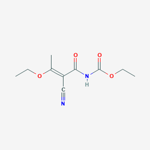 molecular formula C10H14N2O4 B15473761 ethyl N-[(E)-2-cyano-3-ethoxybut-2-enoyl]carbamate 