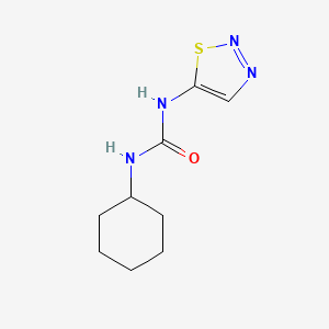 molecular formula C9H14N4OS B15473808 N-Cyclohexyl-N'-1,2,3-thiadiazol-5-ylurea CAS No. 51707-57-4