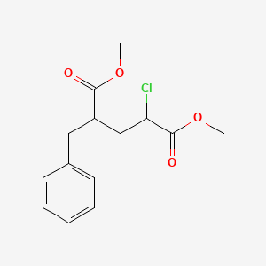 molecular formula C14H17ClO4 B15473856 Dimethyl 2-benzyl-4-chloropentanedioate CAS No. 51698-35-2