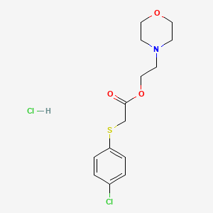 molecular formula C14H19Cl2NO3S B15473870 2-(4-Morpholinyl)ethyl ((4-chlorophenyl)thio)acetate hydrochloride CAS No. 35859-48-4