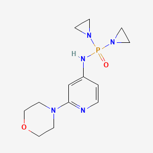 molecular formula C13H20N5O2P B15473876 P,P-Bis(1-aziridinyl)-N-(2-morpholino-4-pyridyl)phosphine amide CAS No. 36265-14-2