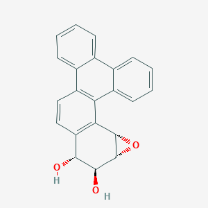 molecular formula C22H16O3 B154739 Benzo(g)chrysene-11,12-dihydrodiol-13,14-epoxide CAS No. 132832-27-0