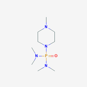 molecular formula C9H23N4OP B15473926 N,N,N',N'-Tetramethyl-P-(4-methylpiperazin-1-yl)phosphonic diamide CAS No. 50822-47-4